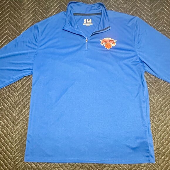 New York Knicks NBA Ultra Game‎ Pullover Shirt Long Sleeve Blue XXL - Picture 1 of 6